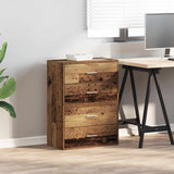 Cabinets with 2 Drawers 2 pcs Old Wood 60x31x40 cm Engineered Wood 858836