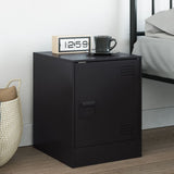 Bedside Cabinet Black 34.5x39x44 cm Steel 841607