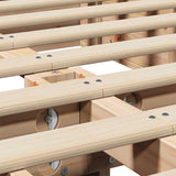 Bed Frame Brown 120 x 200 cm Solid Pine Wood 3385718