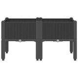 Garden Planter with Legs Black 80x40x42 cm PP 367893