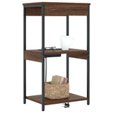 Bedside Cabinet Brown Oak 41 x 31 x 76 cm Engineered Wood 859549