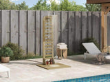 Outdoor Shower 223 cm Impregnated Pine Wood and Stainless Steel 886331