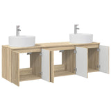 Bathroom Cabinet Set 3 pcs Sonoma Oak 49.5 x 44.5 x 65 cm 3405669