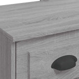 Dressing Table with LED Lights Grey Sonoma 90x42x132.5 cm 834976