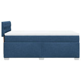 Box Spring Bed with Mattress Blue 90x200 cm Fabric 3285784