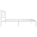 Metal Bed Frame without Mattress with Headboard White 100x190cm 352523