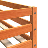 Bunk Bed without Mattress Wax Brown 75x190 cm Small Single Solid Wood Pine 844830