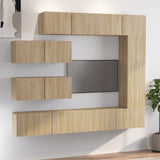 Tv Cabinet Set Set of 7 Sonoma oak Engineered wood Standard 3114560