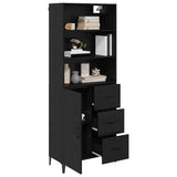 Highboard Black Oak 69.5 x 34 x 180 cm Engineered Wood 3416167