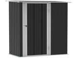 5ft x 3ft Metal Garden Storage Shed, Outdoor Tool Shed with Sloped Roof, Lockable Door for Tools, T3398P318601