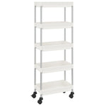ZNTS 5-Tier Kitchen Trolley White 42x29x128 cm Iron and ABS 336332
