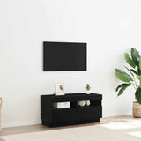 TV Cabinet Black Oak 80 x 35 x 40 cm Engineered Wood 862566