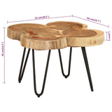 Coffee Table 36 cm 4 Trunks Solid Wood Acacia 353301