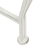Tree Bench 8-Seater 160 x 89 cm Steel Antique White Round 42029519