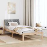 Bed frame Brown and light grey 90 x 190 cm Solid pine wood 878644