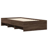 Bed Frame without Mattress Brown Oak 100x200 cm Engineered Wood 3295673
