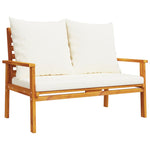 ZNTS 4 Piece Garden Lounge Set with Cushions Solid Wood Acacia 3211795