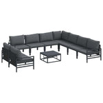 Garden Sofa Set Anthracite Steel 3379003