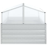 Garden Raised Bed with Greenhouse 100x100x85 cm Silver 316882