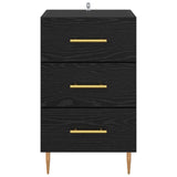 Bedside Cabinet Black Oak 40 x 40 x 66 cm Engineered Wood 882109
