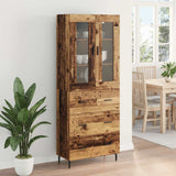 Highboard with Drawer 2 pcs Old Wood Engineered Wood 3415795