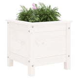 ZNTS Garden Planter White 40x40x39 cm Solid Wood Pine 825248