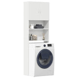 Washing Machine Cabinet White 64x24x190 cm Engineered Wood 859127