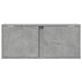 TV Wall Cabinet with LED Lights Concrete Grey 80x31x35 cm 852260