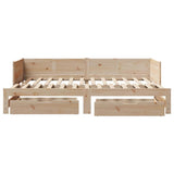 Daybed with Trundle and Drawers without Mattress 90x190 cm Single 3302217