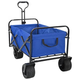 Folding Wagon Blue 89 x 63 x 96 cm Steel and Polyester Oxford 42020657