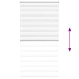 Zebra blind 120.9x230 cm Fabric Width 116.7 cm white 240218