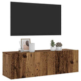 Wall Mounted TV Cabinet Old Wood 100x30x30 cm Engineered Wood 856018