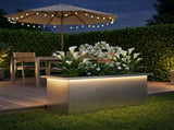 Garden Planter with LED Silver 30 x 80 x 30 cm Stainless Steel 8008106