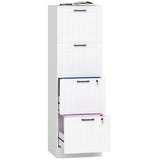 4 Drawer Filing Cabinet with Lock, Office Storage Cabinet with Adjustable Hanging Bars for A4 Letter T3398P425016