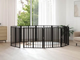 Dog Gate 10 pcs Black 60 x 80 cm Galvanised Steel 892018