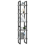 5-Tier Book Cabinet Concrete Grey 40x30x175 cm Engineered Wood 3081972