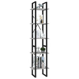 5-Tier Book Cabinet Concrete Grey 40x30x175 cm Engineered Wood 3081972