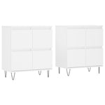 Sideboards 2 pcs White Engineered Wood 3190173