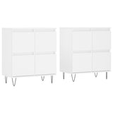 Sideboards 2 pcs White Engineered Wood 3190173