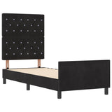 ZNTS Bed Frame Black 80x200 cm Velvet 3344839
