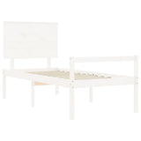 Senior Bed without Mattress White 90x200 cm Solid Wood 3195467