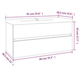 Sink Cabinet with Built-in Basin Grey Sonoma Engineered Wood 3152880