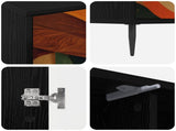 TV Cabinet BONN 102 x 33 x 51 cm Black Oak Engineered Wood 8007061