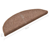 Carpet Stair Treads 15 pcs Brown 56x17x3 cm 322366