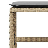 15 Piece Garden Dining Set with Cushions Beige Poly Rattan 3210816