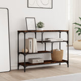 Console Table Smoked Oak 100x30x75 cm Engineered Wood 838915