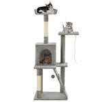 ZNTS Cat Tree with Sisal Scratching Posts 120 cm Grey 170590