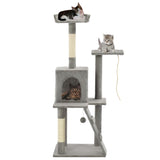 ZNTS Cat Tree with Sisal Scratching Posts 120 cm Grey 170590