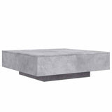 Coffee Table with LED Lights Concrete Grey 100x100x31 cm 836605