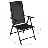 Dining Set Black Powder-coated aluminium, Textilene, WPC Standard 3070650